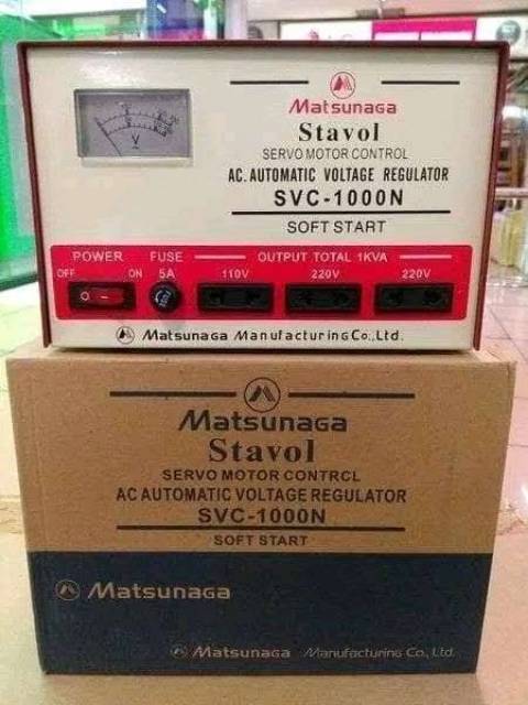 STAVOL MATSUNAGA SVC 1000 N VA 1000N STABILIZER VOLT AC AUTOMATIC VOLTAGE VOLTASE REGULATOR MOTOR