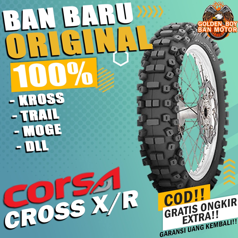 ban motor trail kros non tubles corsa cross x cross r ring 18 sepasang paket ban motor depan belakan