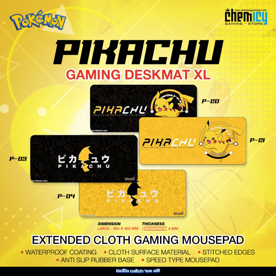 Pokemon Pikachu Deskmat XL Cloth Gaming Mousepad