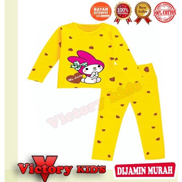 Victory kids setelan/piyama tangan panjang anak perempuan 1-10 thn