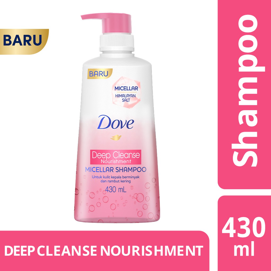 Jual Dove Micellar Shampoo Deep Cleanse Nourishment Perawatan Rambut