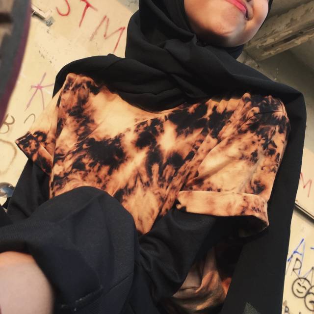 

TIE DYE SCRUCH ~ Pastel black brown