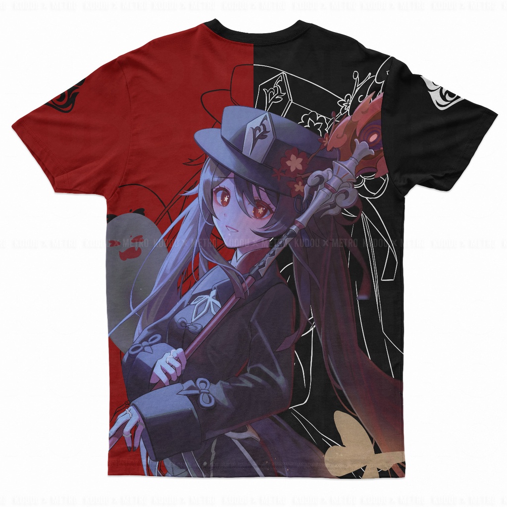 Jersey Hu Tao Two Tone Genshin Impact Waifu Sejuta Umat Anime Gaming Premium Unisex