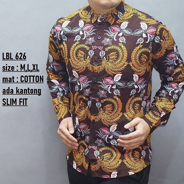 LUIGI BATIK PRIA SLIMFIT LENGAN PANJANG LBL 626