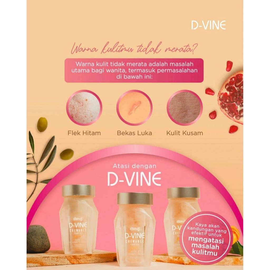 PALING LARIS Dvine D-vine COLLAGEN CANDY ORIGINAL ASLI ISI 30 TABLET READY STOCK DIJAMIN ORI