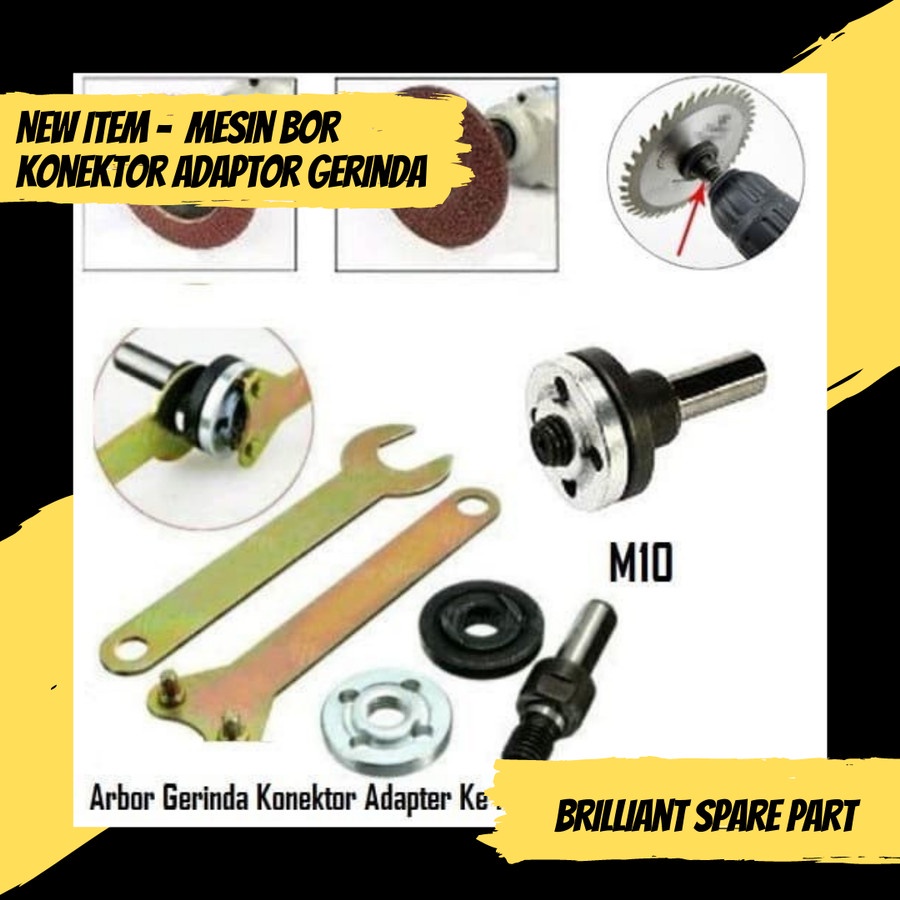 Jual Adaptor Mesin Bor Jadi Mesin Gerinda Konektor Adapter Gerinda