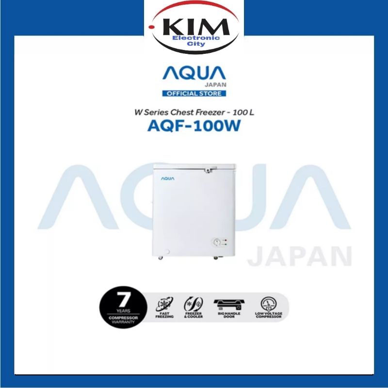 AQUA AQF 100 W CHEST FREEZER BOX 100 L 100 LITER SANYO JAPAN