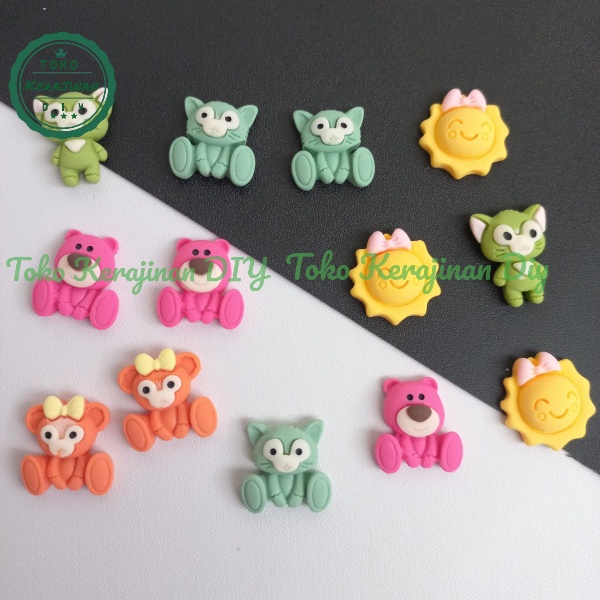 [ 1 Pcs ] Clay Resin Karakter Lucu Premium Bisa Pilih Motif