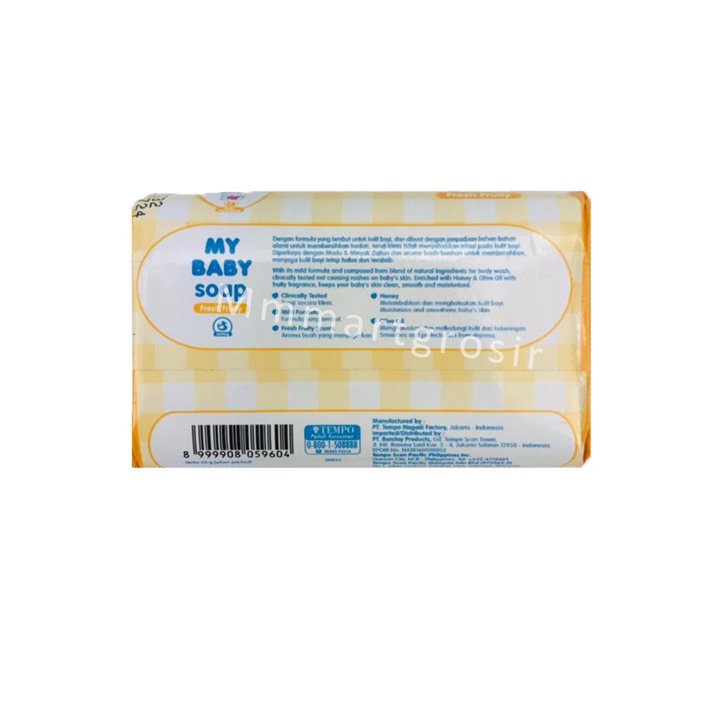 My Baby Soap Fresh Fruty / Sabun Mandi baby / Honey &amp; Olive Oil / 60g