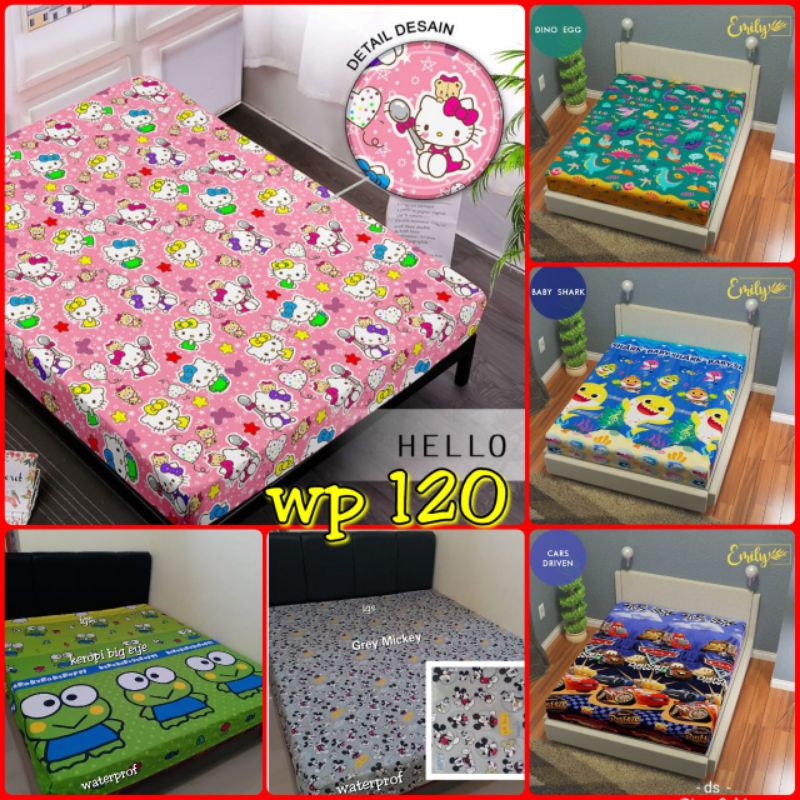 SPREI WATERPROOF ANTI OMPOL UKURAN 120x200