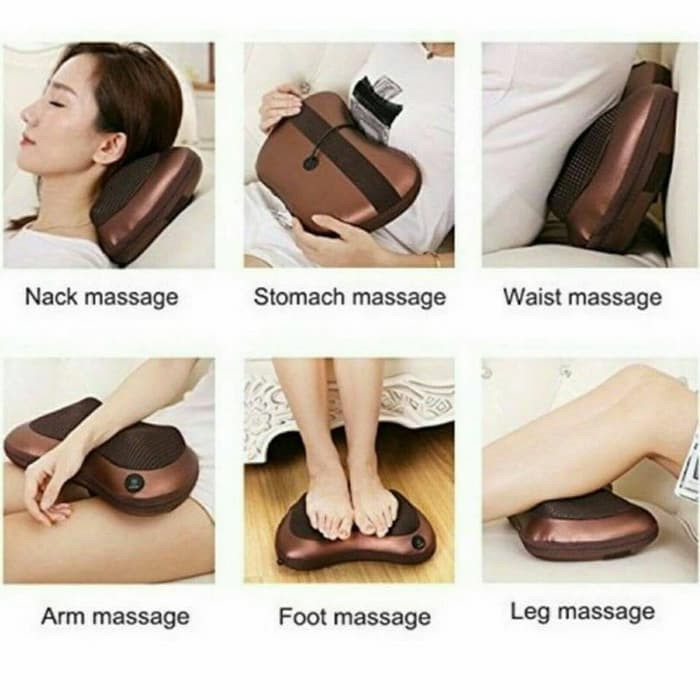 (COD) ALAT PIJAT - Shiatsu Leher - Bantal Pijit - Untuk di mobil dan dirumah Massage