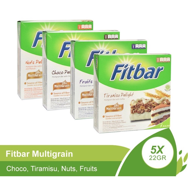 

Fitbar Box Isi 5x22gr [Healthy Snack / Camilan Diet]