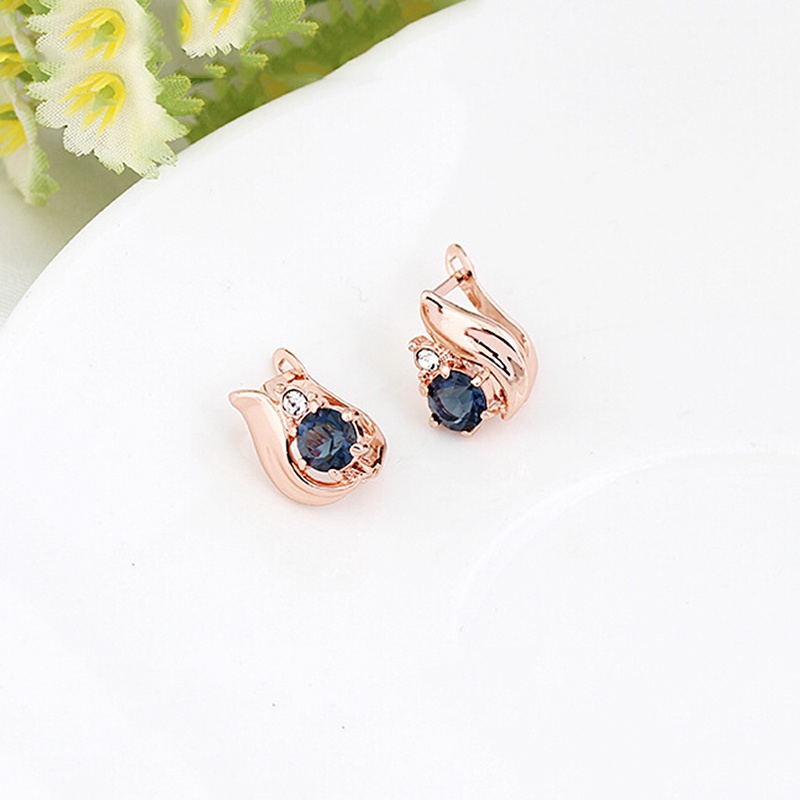 Set Perhiasan Wanita,Kalung Rantai Liontin + Anting Tusuk + Cincin Lapis Emas