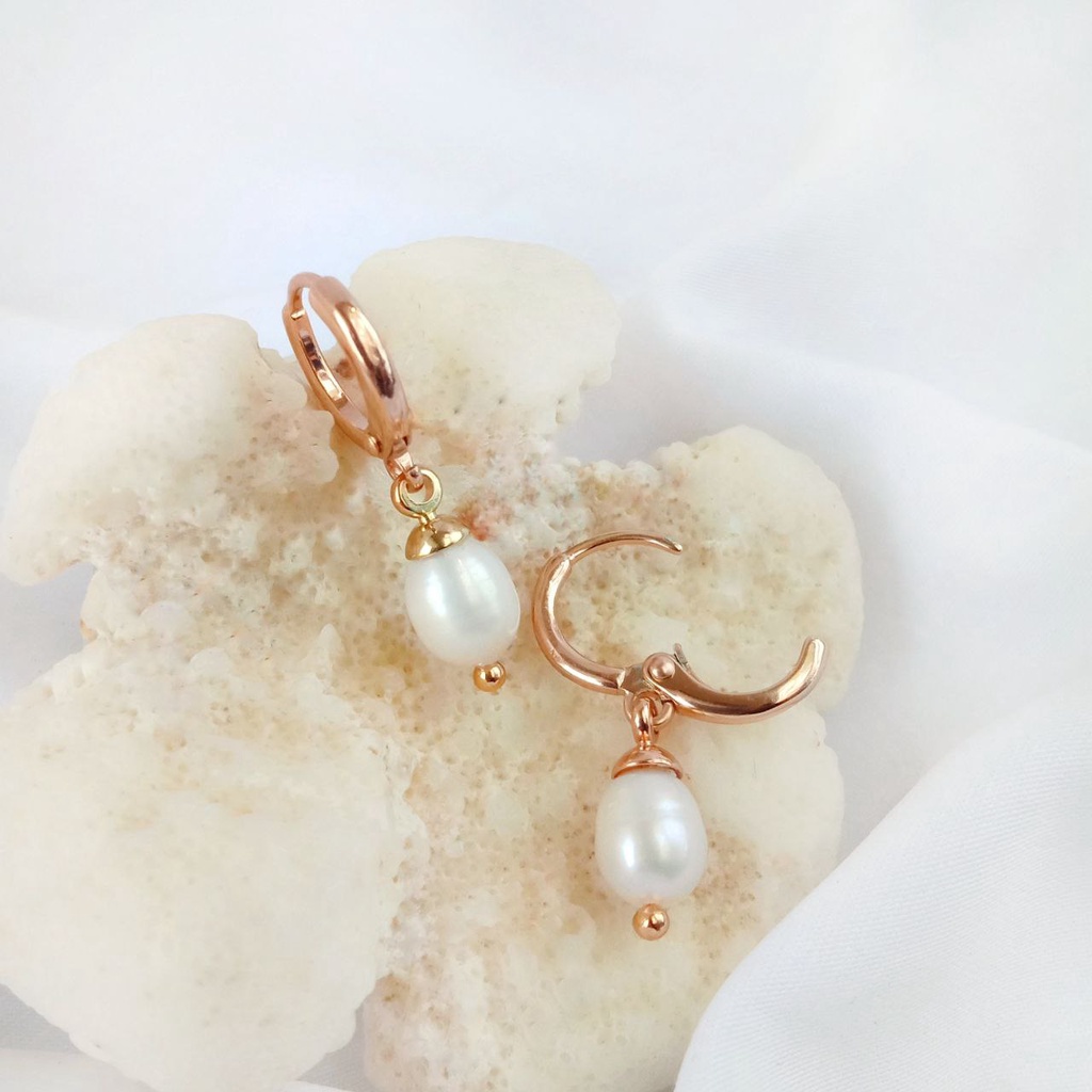 Anting Mutiara Air Tawar Asli dari Lombok