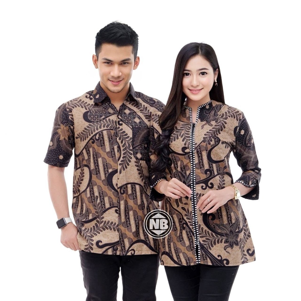 [11.11] COUPLE BATIK NEW HEM BLUS BLOUSE TRENDING INTERNATIONAL COUPLE SERAGAM TERLARIS