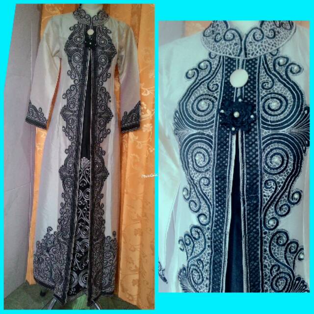 BAJU PESTA BORDIR.MUTIARA CREAM