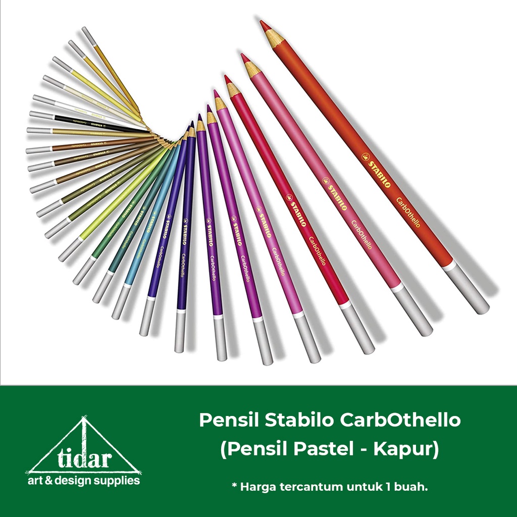 

[MR] Stabilo CarbOthello Chalk-Soft Pastel Colored Pencil - Pensil Charcoal