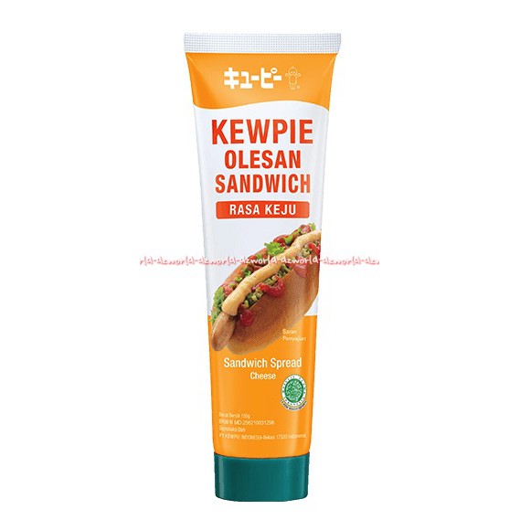 Kewpie Olesan Sandwich 150gr Rasa Keju Cocok Untuk Hotdog &amp; Daging asap Sauce Saus Selai keju Cheese Tube