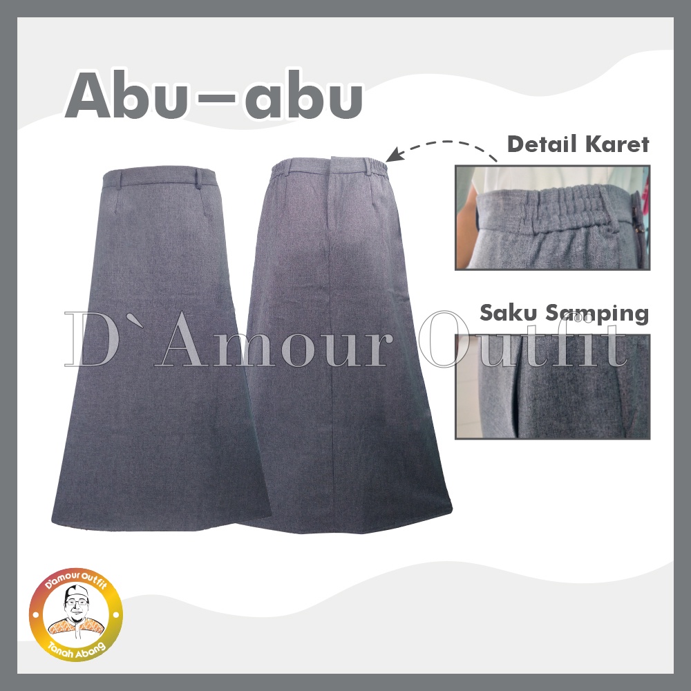 Rok Line A Panjang Wanita Formal Pinggang Karet Pakaian Kantoran Long Skirt Perempuan Kantor Polos Androk Bawahan Kerja Cewek Dewasa Anak High Waist Pendek Korean Style Jumbo Premium
