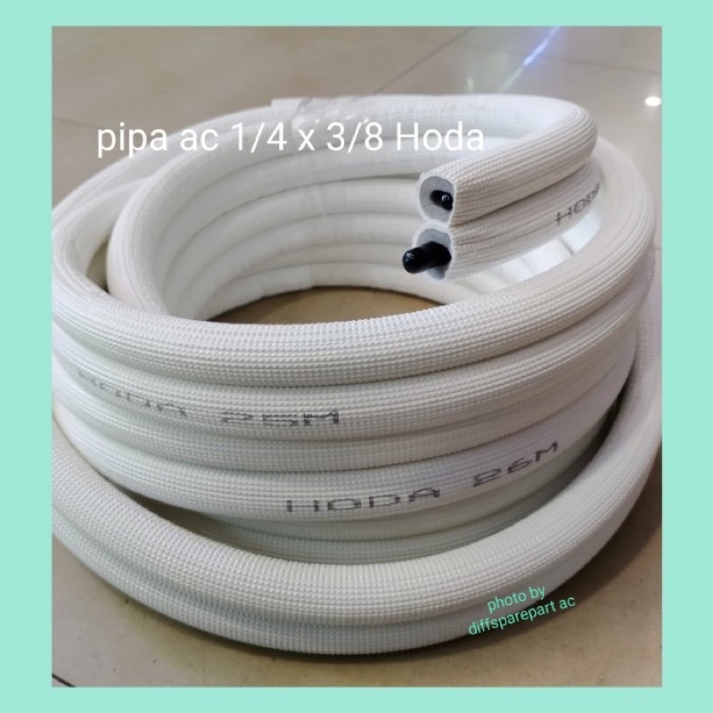 PIPA Pipa AC Hoda 1/2pk 3/4pk 1pk meteran / Selang AC hoda ORIGINAL harga per meter