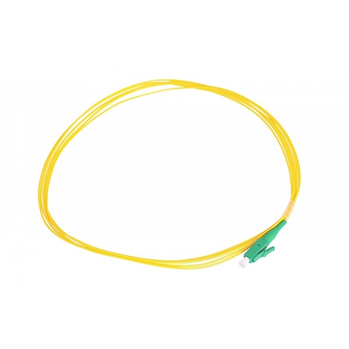 Pigtail LC Singlemode APC Fiber Optik Ukuran 2mm Pigtail FO