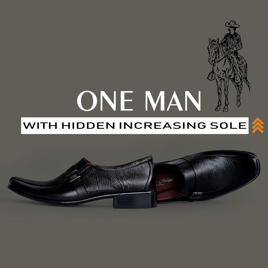 ONE MAN sepatu kantor pria kasual terbaru 2023 keren bahan 100% kulit sapi original size 39-43