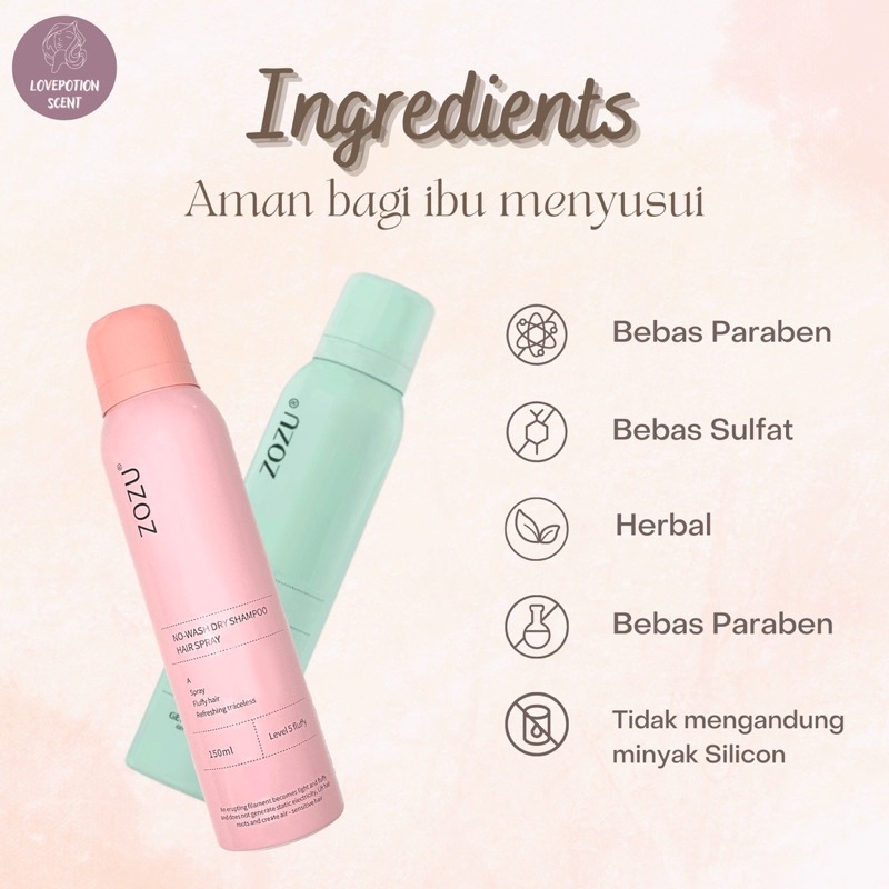 Dry Shampoo 150 ML Semprotan Rambut Kering Untuk Mengembangkan Rambut Minyak Rambut Kontrol Rambut Berminyak