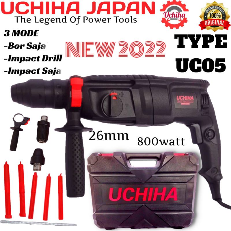 Jack Hammer bor beton tipe UC-05 Rotary tiga fungsi Uchiha japan