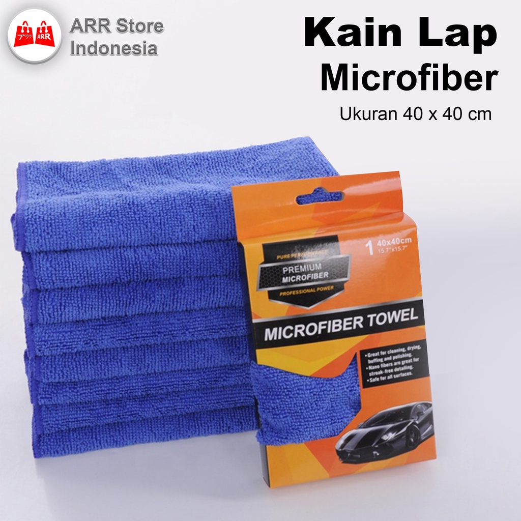 Kain Lap Microfiber Lap dapur Mobil Car Wash Towel Import 40 x 40 cm