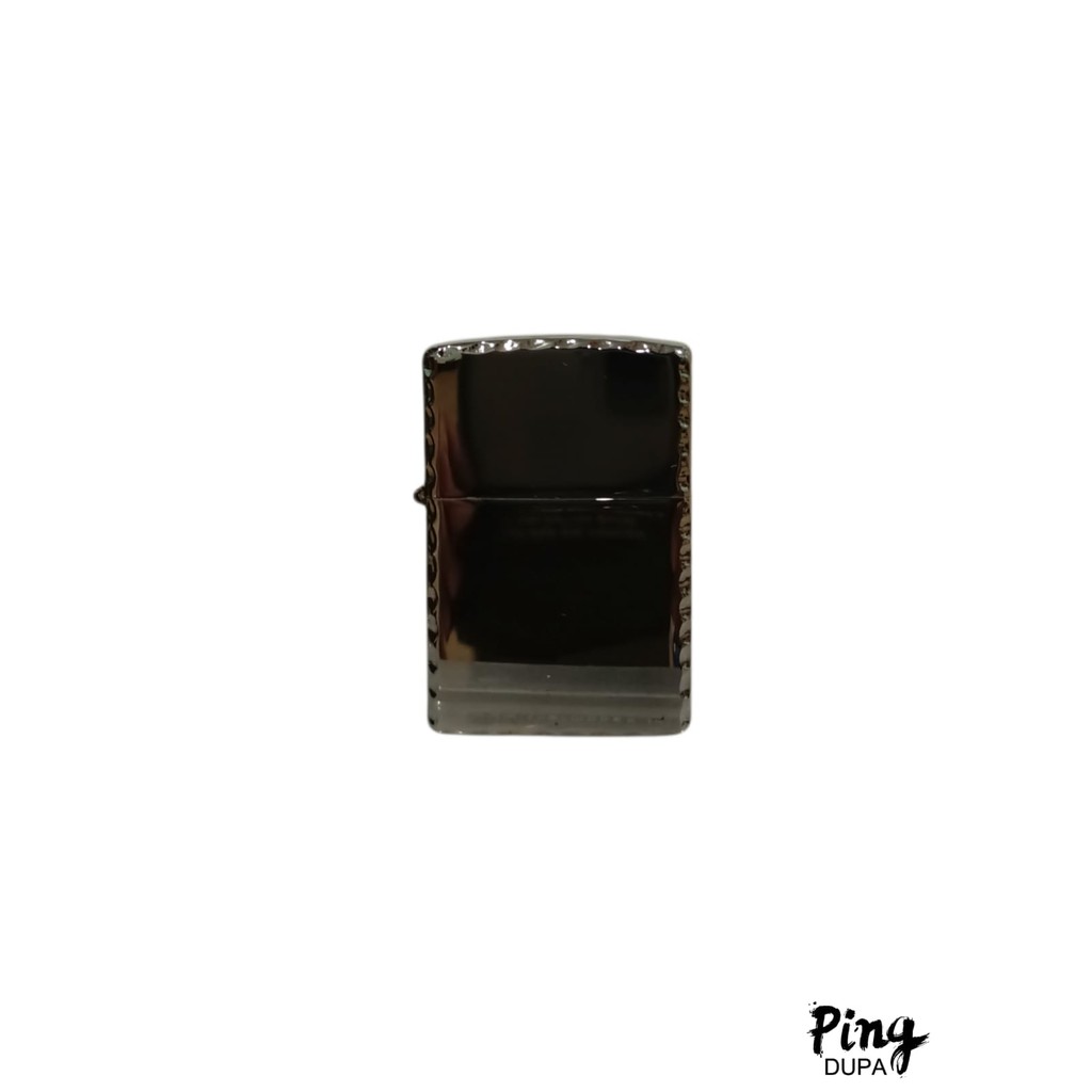 Korek Zippo HItam Model Bergerigi