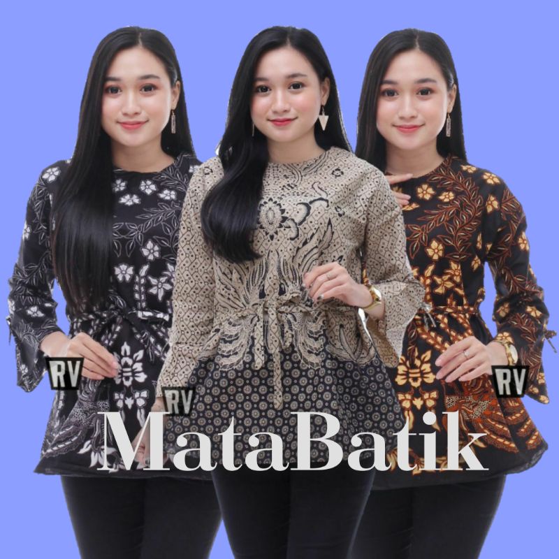 BAJU BATIK WANITA MODERN MONALISA GENES M,L,XL,XXL asli PEKALONGAN..