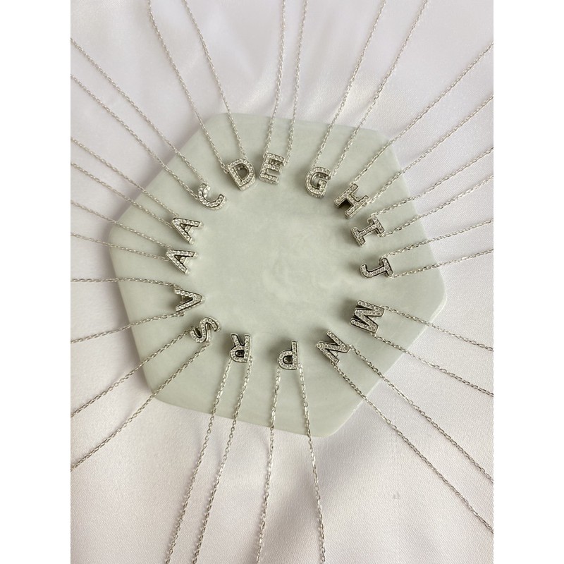 KALUNG NAGITA INISIAL/ KALUNG HURUF MINI SILVER 925/ PERAK ASLI 925