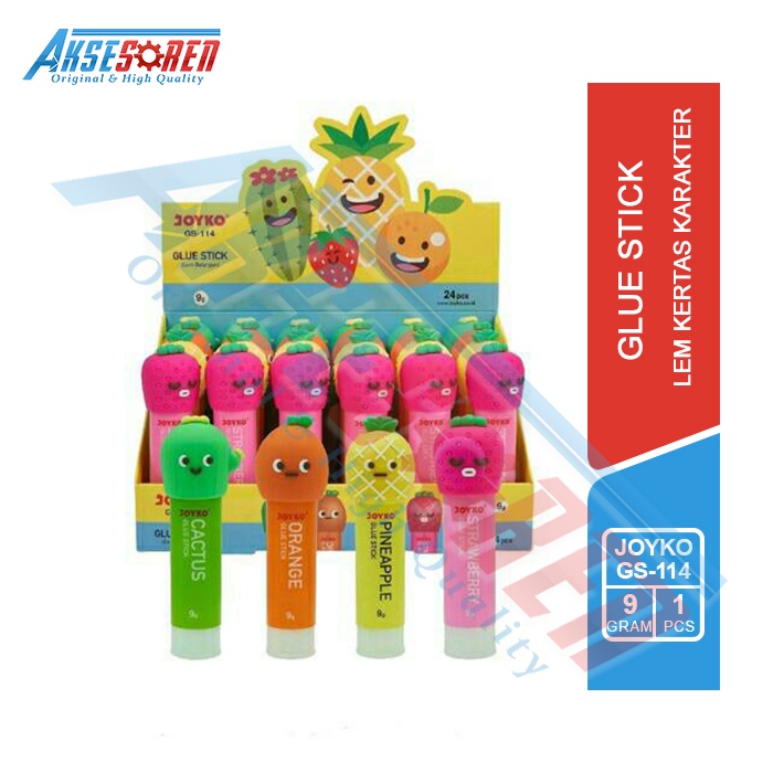 

LEM STIK JOYKO 9G [GS-114/1 PCS/RANDOM] / PEREKAT KERTAS GLUE STICK / PERALATAN SEKOLAH ANAK