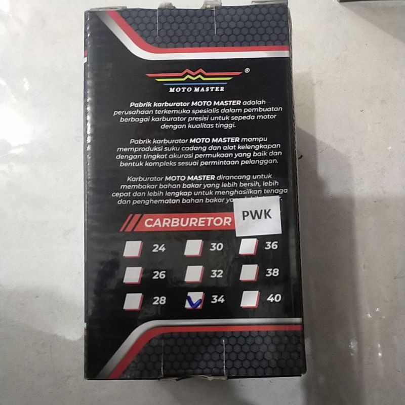 KARBURATOR PE 24 26 28 30  MOTO MASTER CPO 30MM FREE 2PILOTJET 2MAINJET 1JARUM KARBU motomaster skep kuningan-Motomaster.pwk34