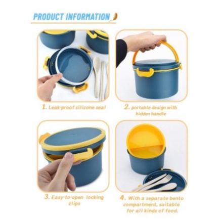 Rantang Bekal Makan Lunch Box Tempat Makan Sendok dan Sumpit Viral