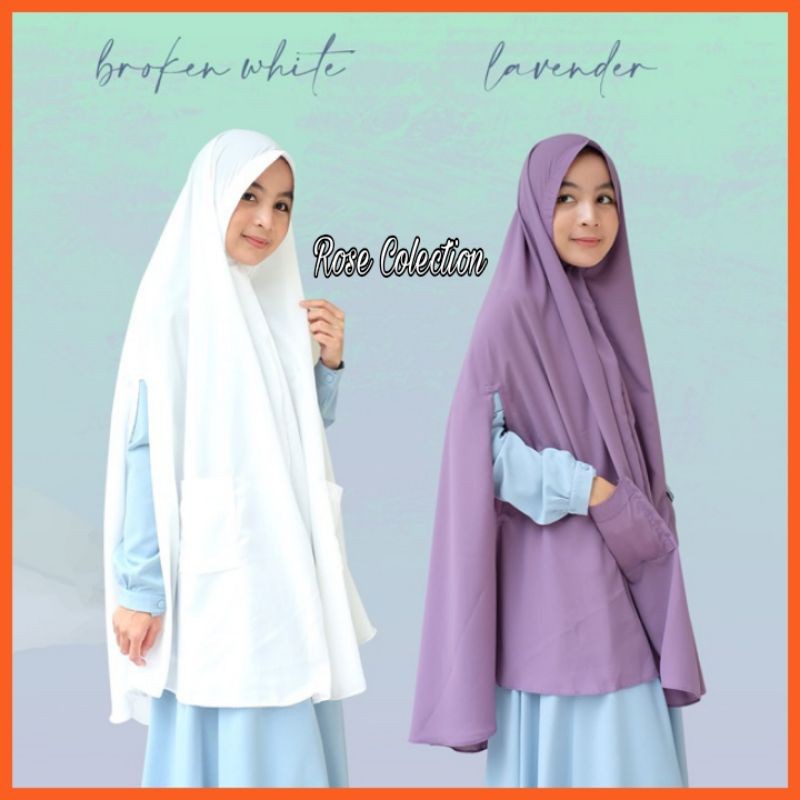 Khimar Jumbo As Syifa Softpet Bonus Cadar Syar'i Asyifa XXL / Khimar wolfis / khimar Saku