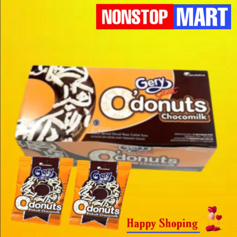 

O DONUTS Gery chocomilk 1 Box isi 24 pcs 8 gr