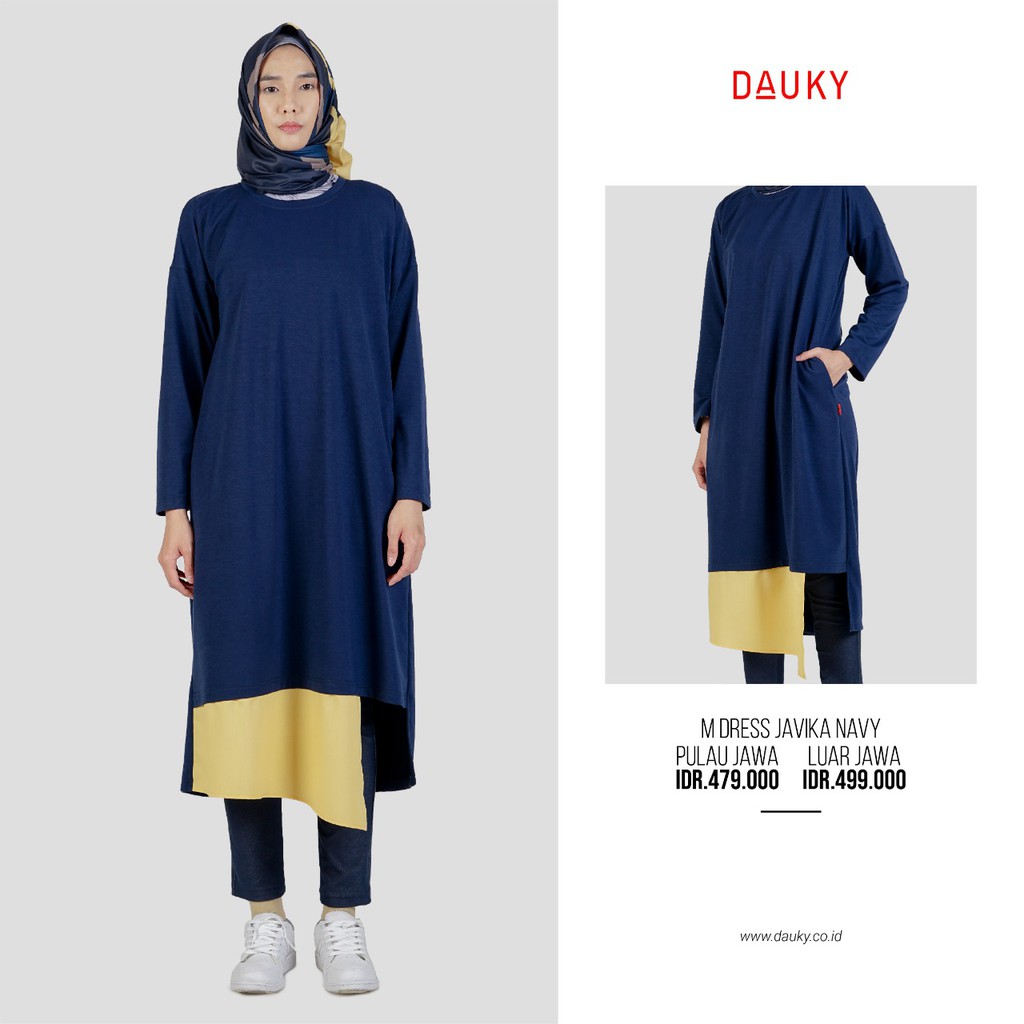 TUNIC PANJANG DAUKY KAOS - M DRESS JAVIKA