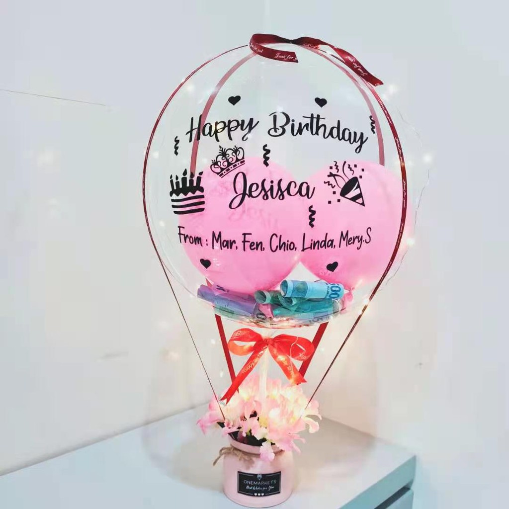

Hot Air Baloon / Kado Balon - custom nama - M