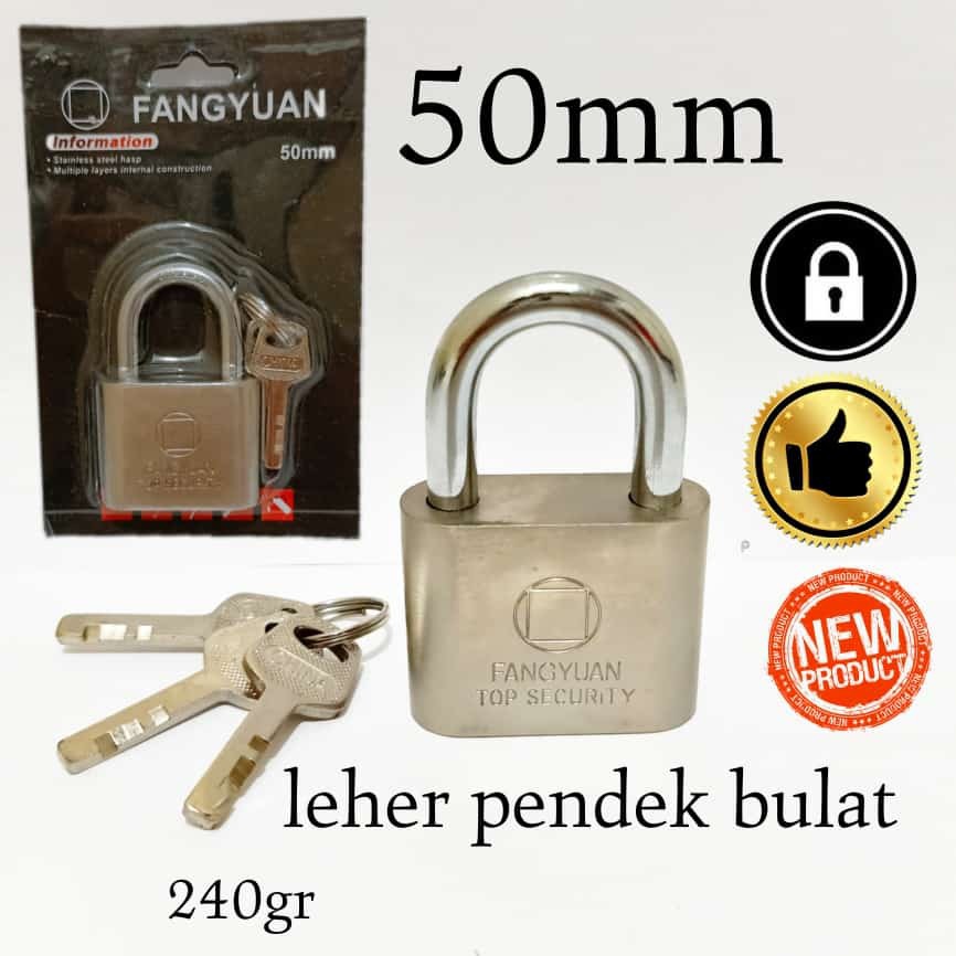 GEMBOK 50MM LEHER PENDEK MURAH KUNCI GEMBOK