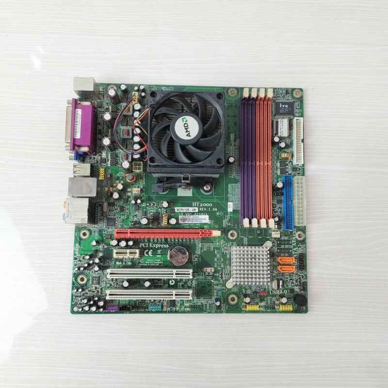 Paket Motherboard Acer HT2000 MCP61SM-AM+Processor AMD Athlon 64 X2+Fan