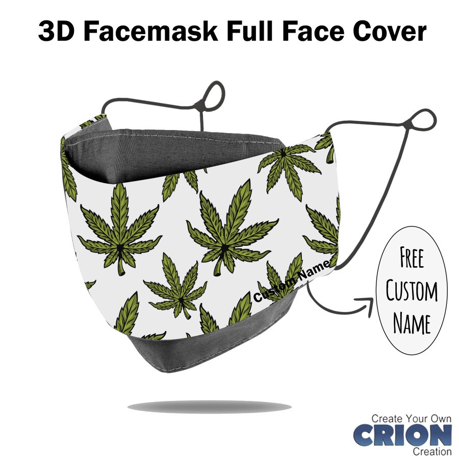 Crion - Masker 3d Full Face Cover cannabis weed series - antibacterial