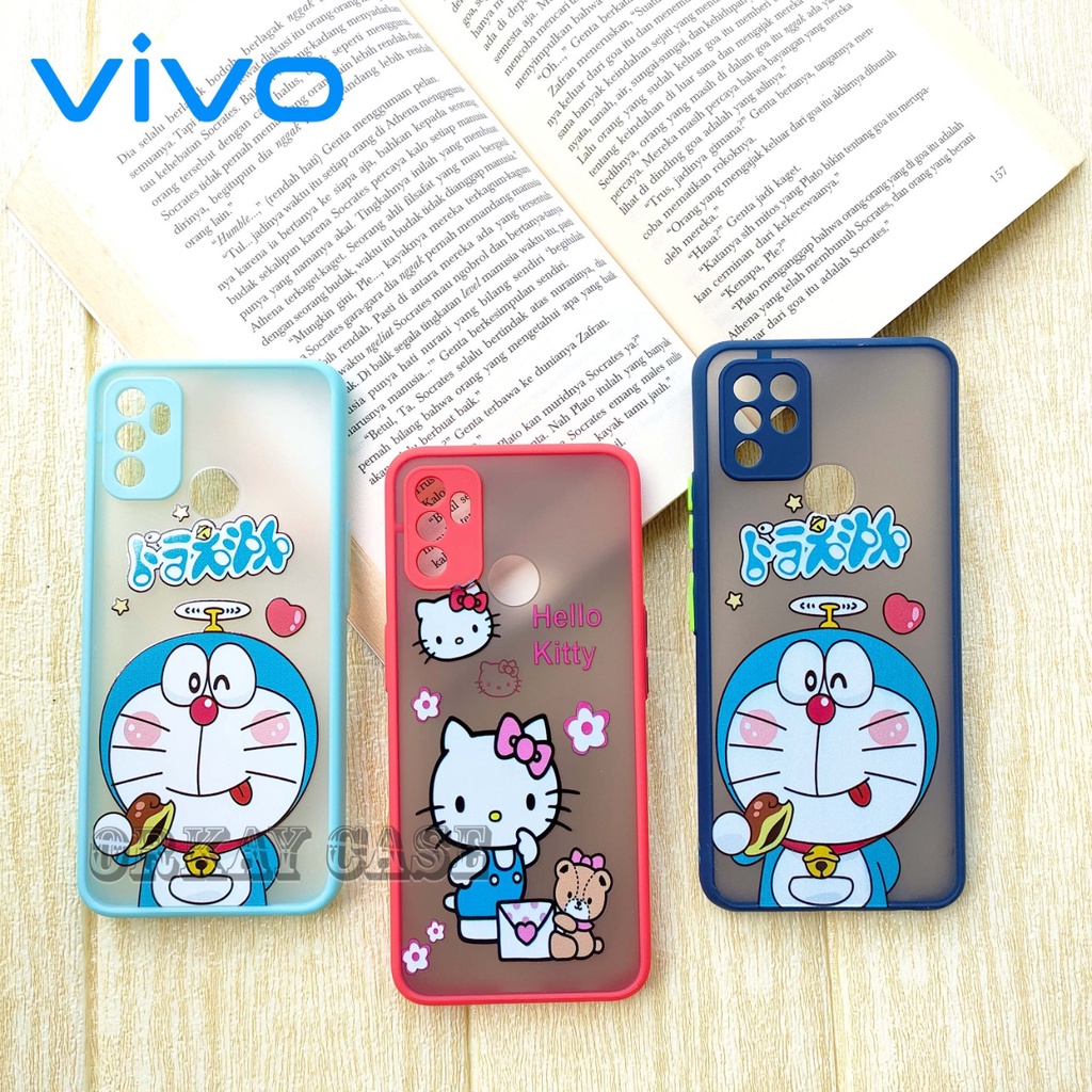 Lens Cover - Case Motif Doraemon Vivo Y91C Y1S V20 V20SE Y95 Y93 Y91