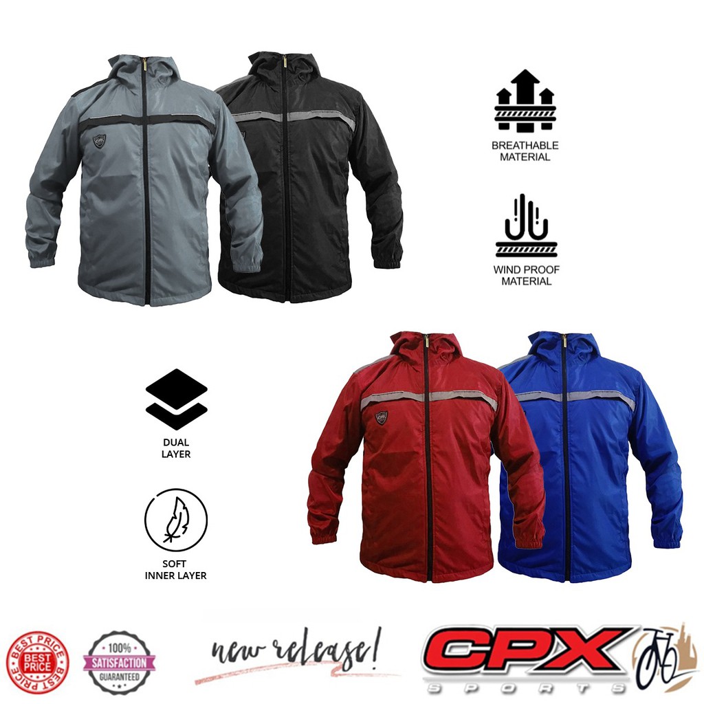 CPX Outer Jaket Parasut Olahraga Pria Winbreaker Sepeda Motor Pria Dewasa Murah