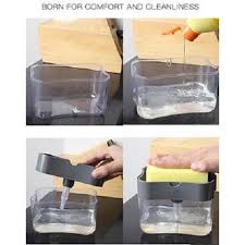 dispenser sabun cuci piring spons pump dispenser holder sponge 2 in 1 free spons