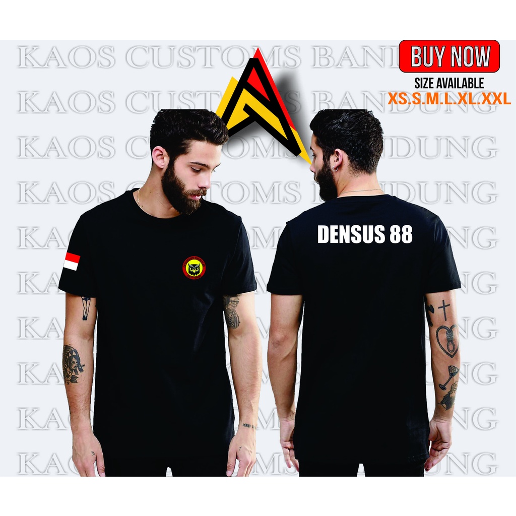 KAOS PRIA WANITA KAOS T-SHIRT DENSUS 88 KAOS APARAT DENSUS 88/ BAJU DENSUS 88