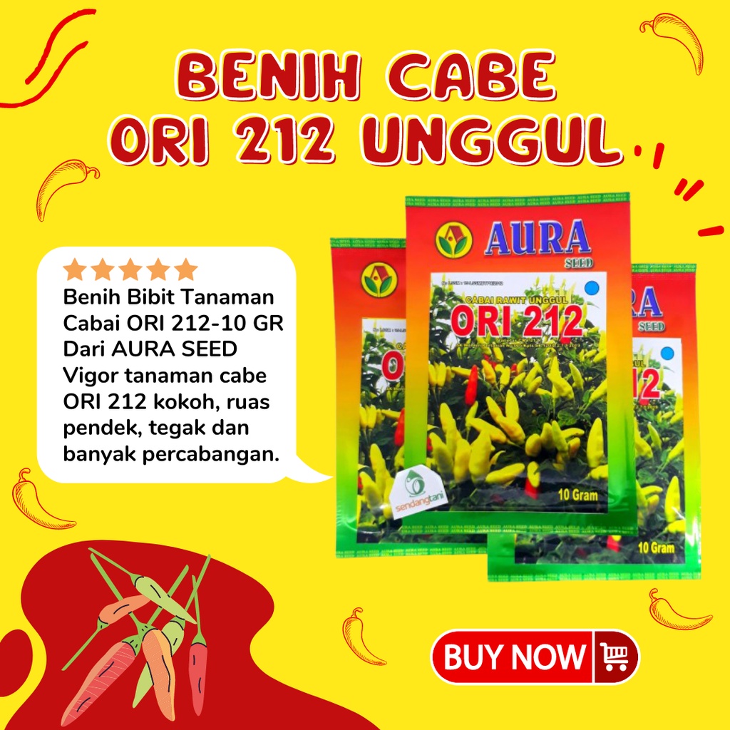 Benih Cabai Rawit Benih Cabe Benih Cabai Rawit Benih Cabe Rawit Ori 212 Unggul Aura Seed Benih Cabe 