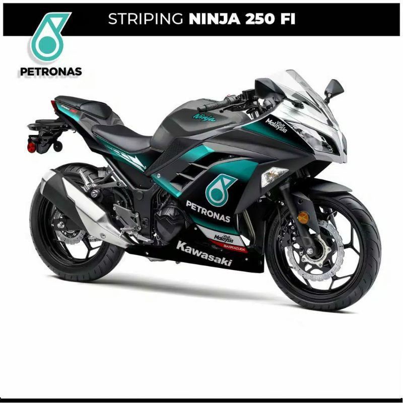 Sticker Decal Striping Motor Kawasaki Ninja 250 Fi Sticker Variasi Motip Petronas