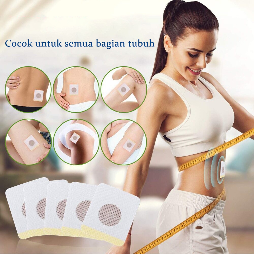 Pembakar Lemak menurunkan berat badan  Produk pelangsing roduk pelangsing badan 1box/10PCS Burn fat fast Belly Button Sticker Detox Magnet slimming stickers obat penurun berat badan wanita untuk pria