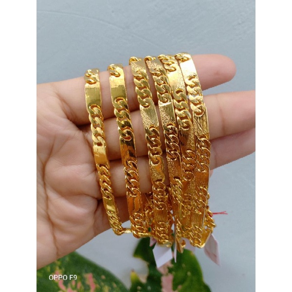 gelang bahan Ringgit lapis emas 22karat